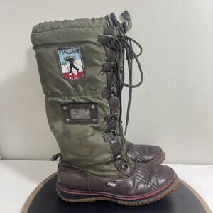 Pajar Boots Womens Size 8-8.5 EUR 39 Green Brown Waterproof Winter Snow Warm